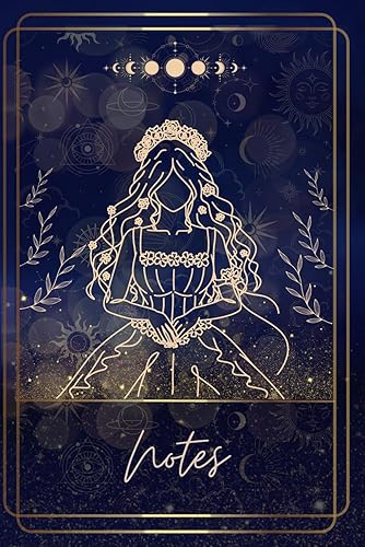 Carnet de notes ligné Format A5 144 pages, 72 feuilles | motif spirituel carte de tarot L'impératrice | Couverture souple | Journal intime, cahier de ... carnet d'écriture, carnet de cartomancie...