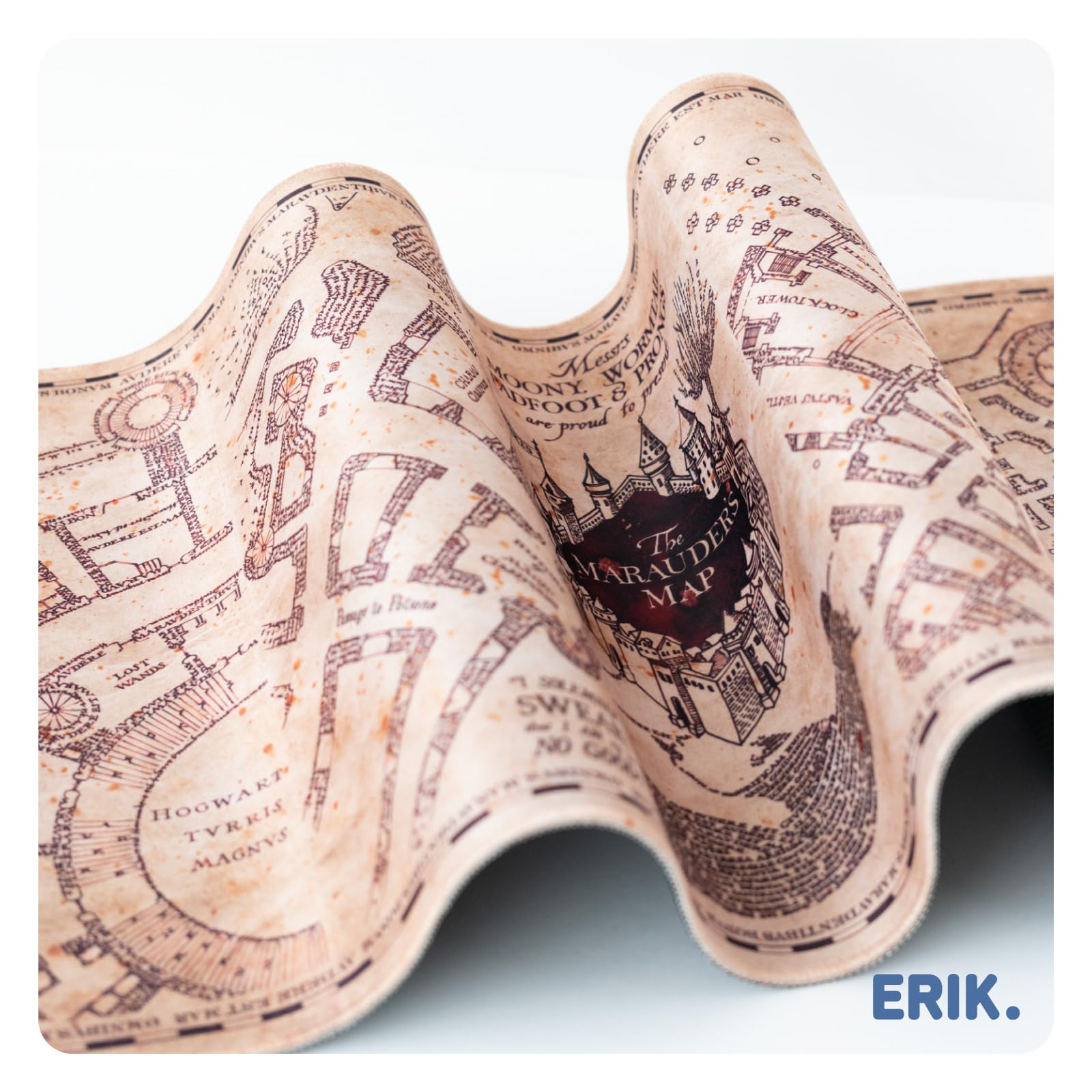 Grupo Erik Tappetino Mouse Harry Potter XXL, Mappa del malandrino - Tappetino Scrivania Impermeabile e Antiscivolo 80x35cm | Mousepad, Accessori Gaming per Scrivania