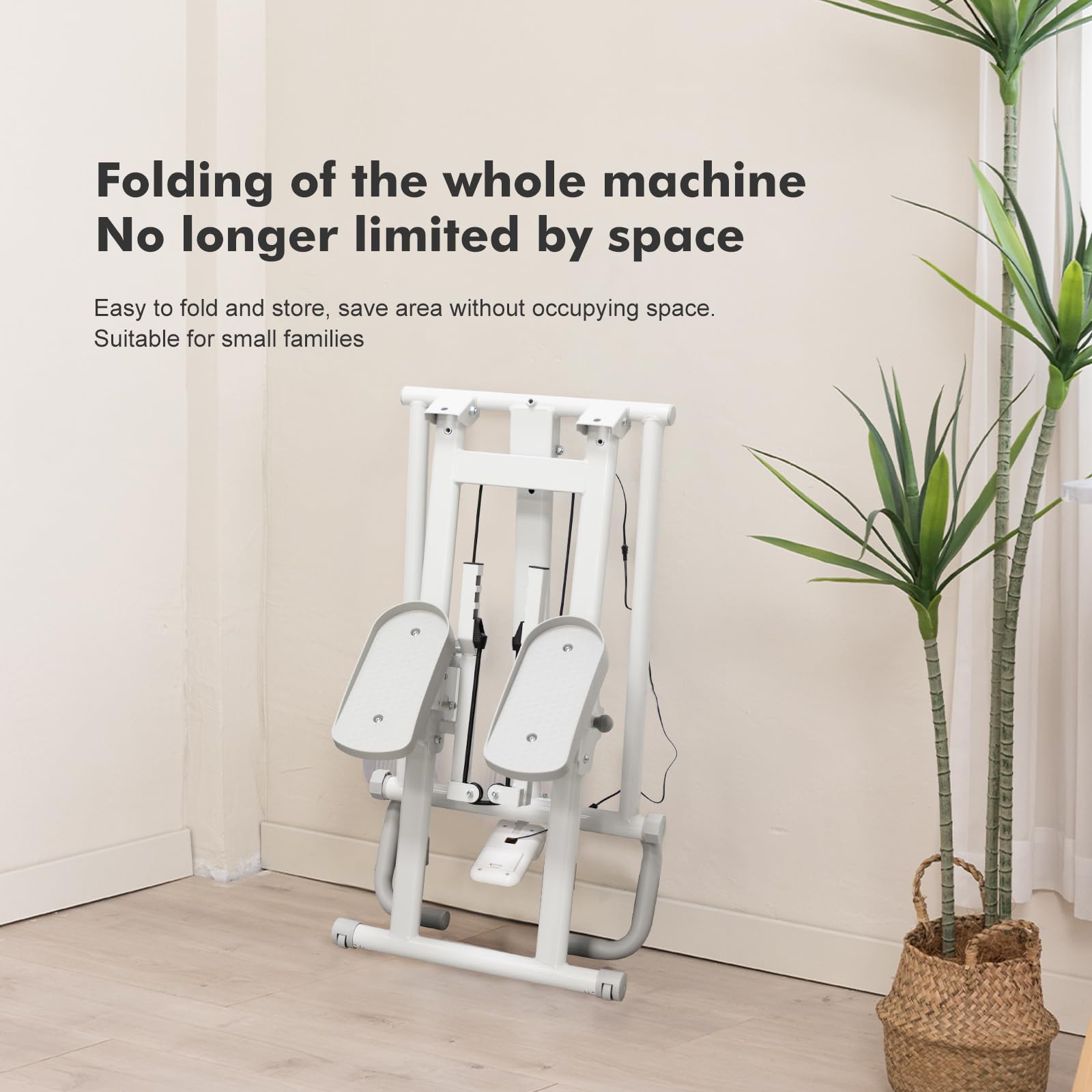 Stepper, Climber Fitness,Appareil d'exercice pour Le Step avec écran LCD et poignées Résistance réglable