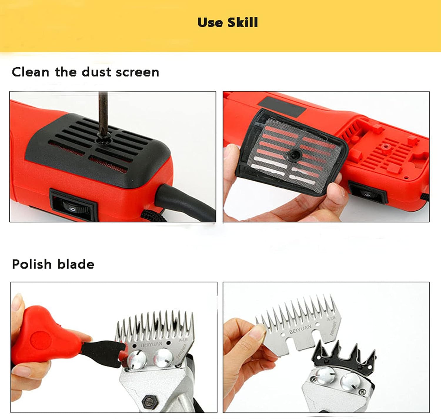 Electric Horse Clipper Shears Wool,6 Speed Heavy Duty Electric Clippers Sheep Shears for Farm Livestock Pet Shaving Fur Wool