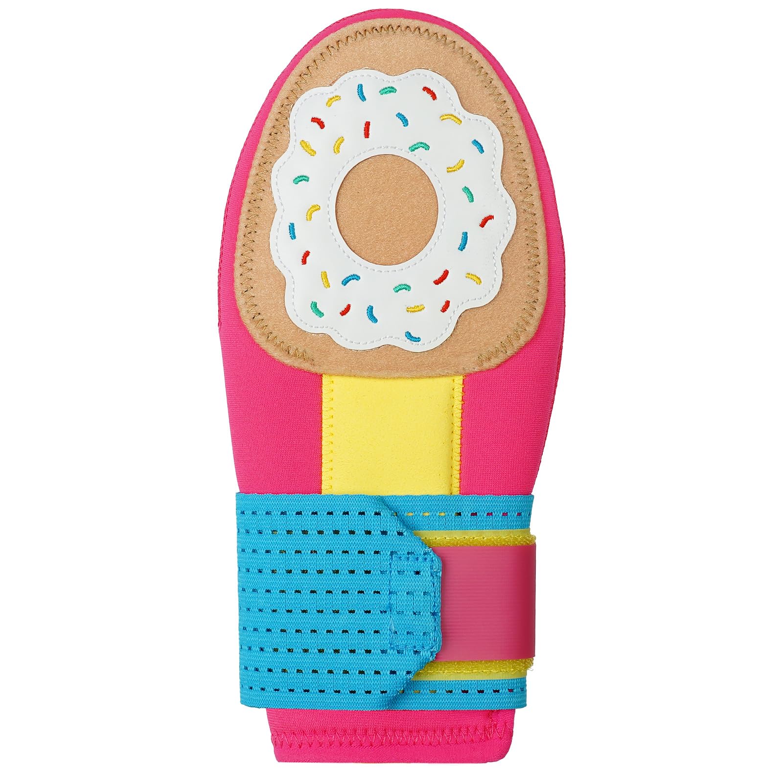BIG TEETH Baseball Sliding Mitt Glove for Teenagers Running Softball Right/Left Hand Protection Elastic Compression Strap Magictape Padded Doughnut Pattern