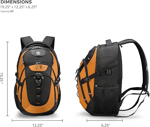 Miniatura 9 de swissdigital Mochila para portátil de viaje de negocios, para hombre y mujer, con puerto de carga USB inteligente, compatible con portátiles de 15.6