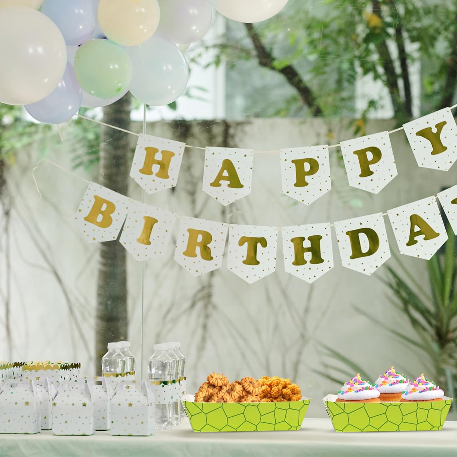 50 Packs Turtle Party Food Trays Turtle Birthday Party Supplies Turtle Themed Nacho Trays Paperboard Holders Disposable Serving Trays - Image 7