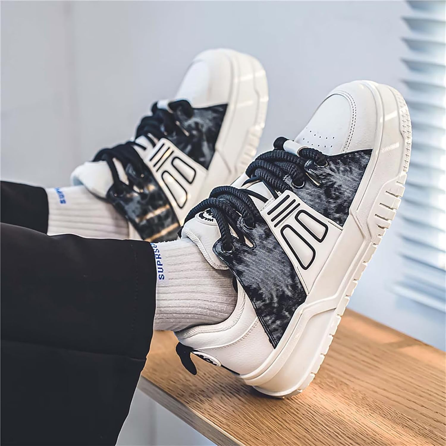 TERBOFIN Men's Skateboard Shoes Casual Athletic Sneakers Comfort Trendy Street Style