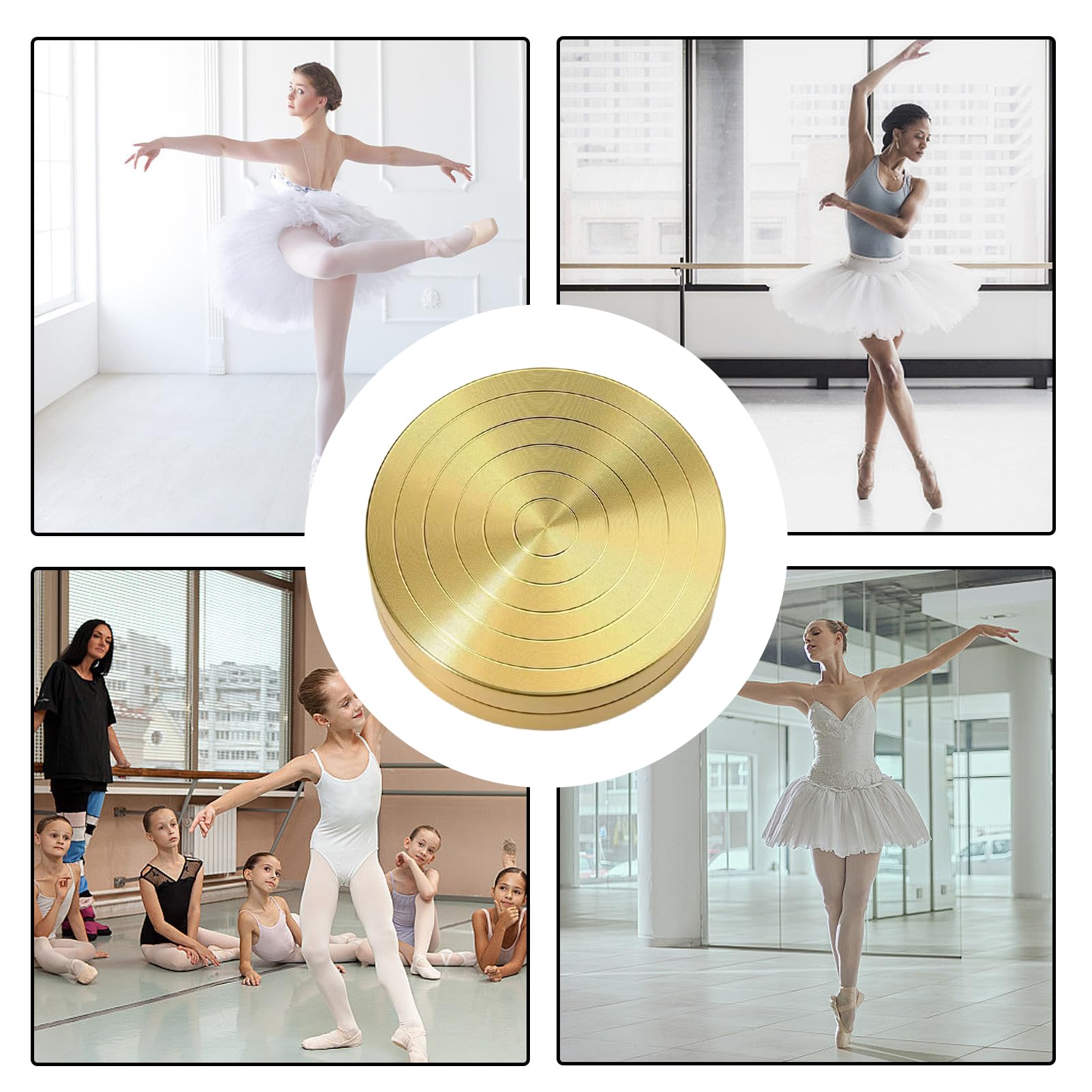Disco girevole in metallo per balletto - Attrezzature per allenamento per balletto e bilanciamento | Disco da allenamento in alluminio e per adulti, p