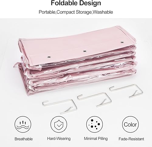 Miniatura 6 de Lirex Organizador para colgar sobre la puerta, organizador colgante de 6 bolsillos con cremallera, colgador de ropa para bufandas, sombreros,