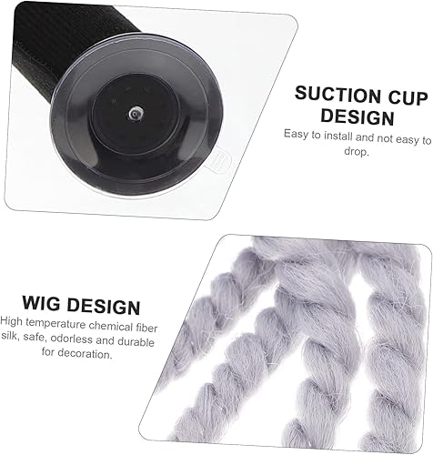 Miniatura 4 de BCOATH Casco de rastas para cola de caballo, casco de esquí, pelucas para mujer, casco Hong, coletas azules, accesorio para casco de motocicleta,