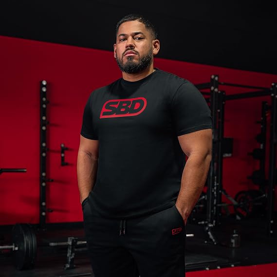 SBD Mens T-Shirt Cotton Training Shirt Gym & Powerlifting Tee Made in Great Britain
