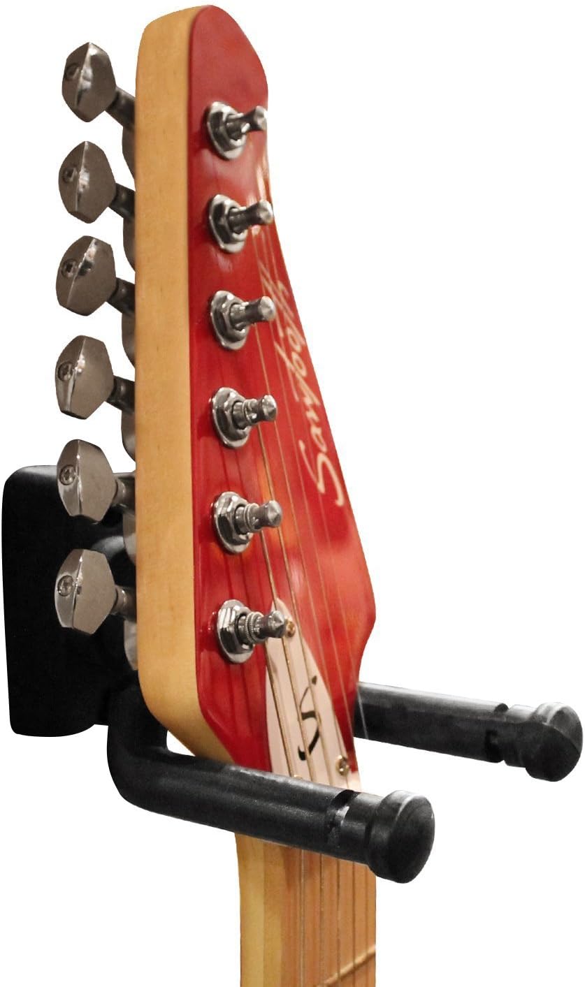 ChromaCast Slim Line Guitar Wall Hanger Stand for Guitar, Bass, Ukulele, Violin, Cello, Mandolin, Banjo, Saxophone, & Trumpet, Pack of 10