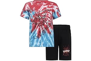 Boys' Tie-Dye Spider-Man Short Sleeve T-Shirt and Shorts Set