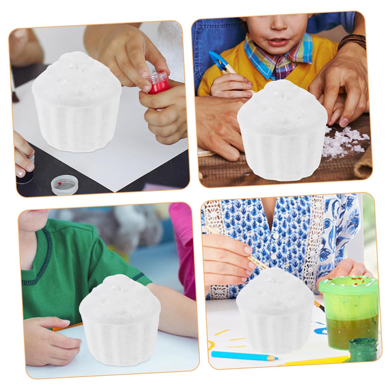 PRETYZOOM 5 pièces Lot de Modèles de Gâteaux Mousse Réutilisables Cupcakes DIY Légers et Rigides pour Décoration et Entraînement Créatif Accessoires Manuels pour Présentation