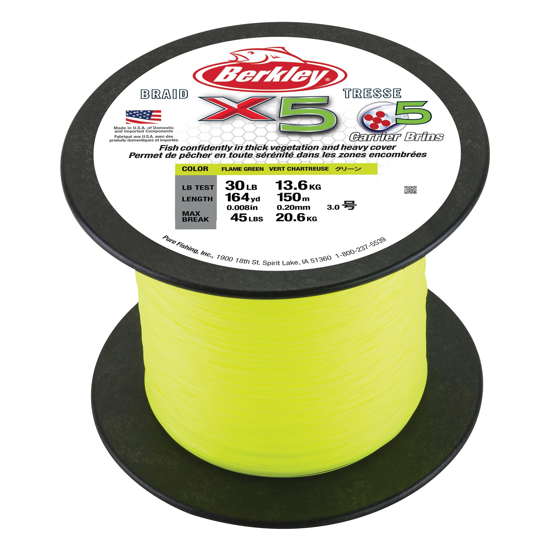 Berkley X5 Braided Fishing Line - Strong 5 Strand Braid Line for Saltwater and Freshwater Fishing — image 1