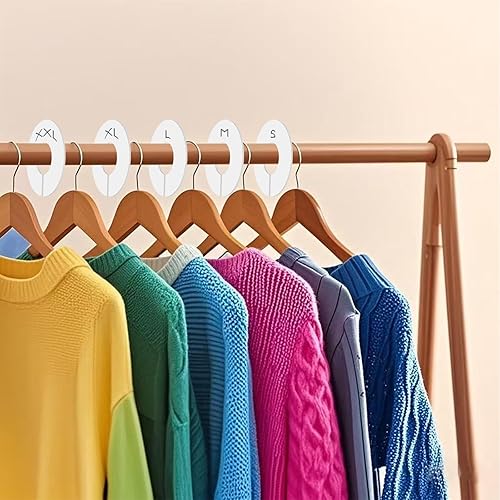 Miniatura 2 de Paquete de 10 separadores de armario para colgar ropa, organizadores de armario de plástico duradero, perfectos para barras de armario, estantes de