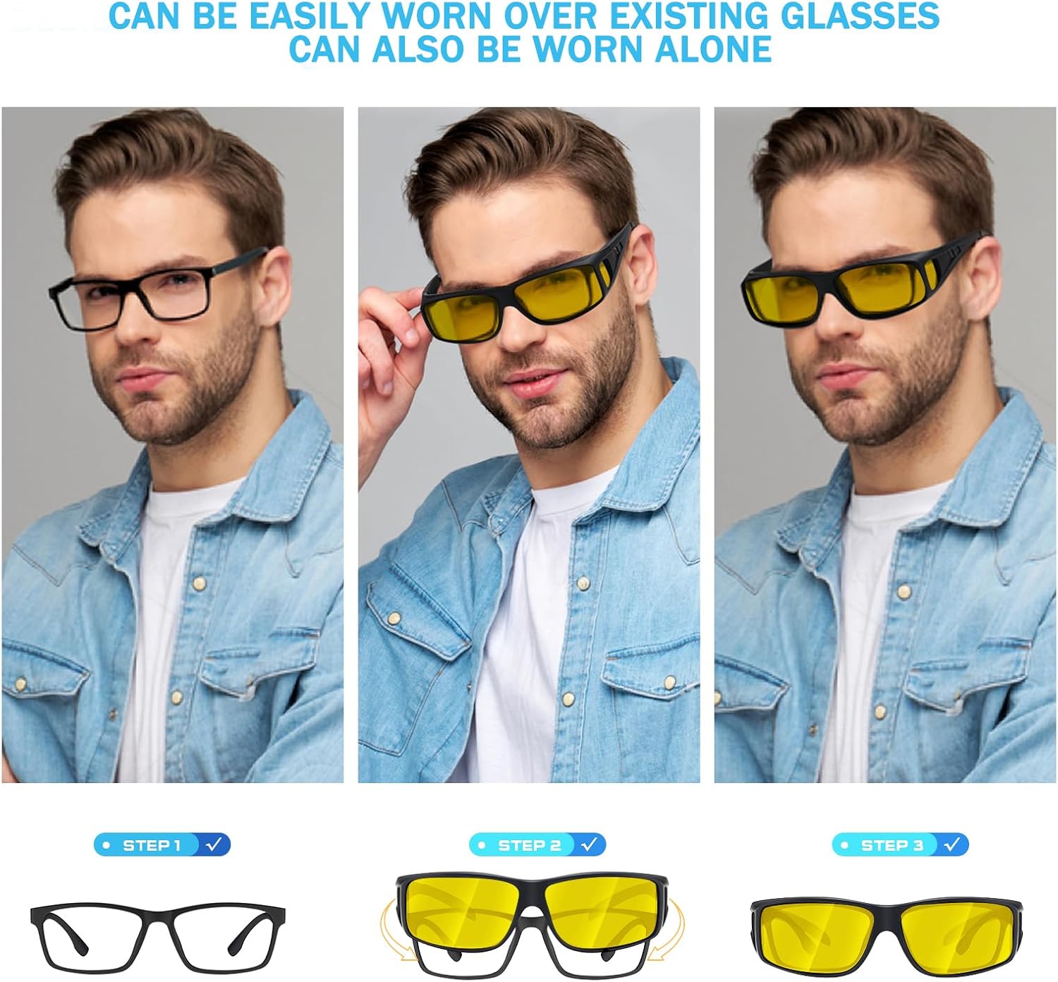 Night Driving Glasses for Men and Women – Anti-Glare Night Vision Glasses for Safe Driving at Night - Image 4