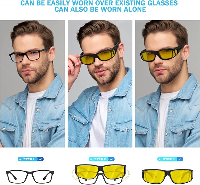 Gafas para conducción nocturna unisex anti-reflejo miniatura 4