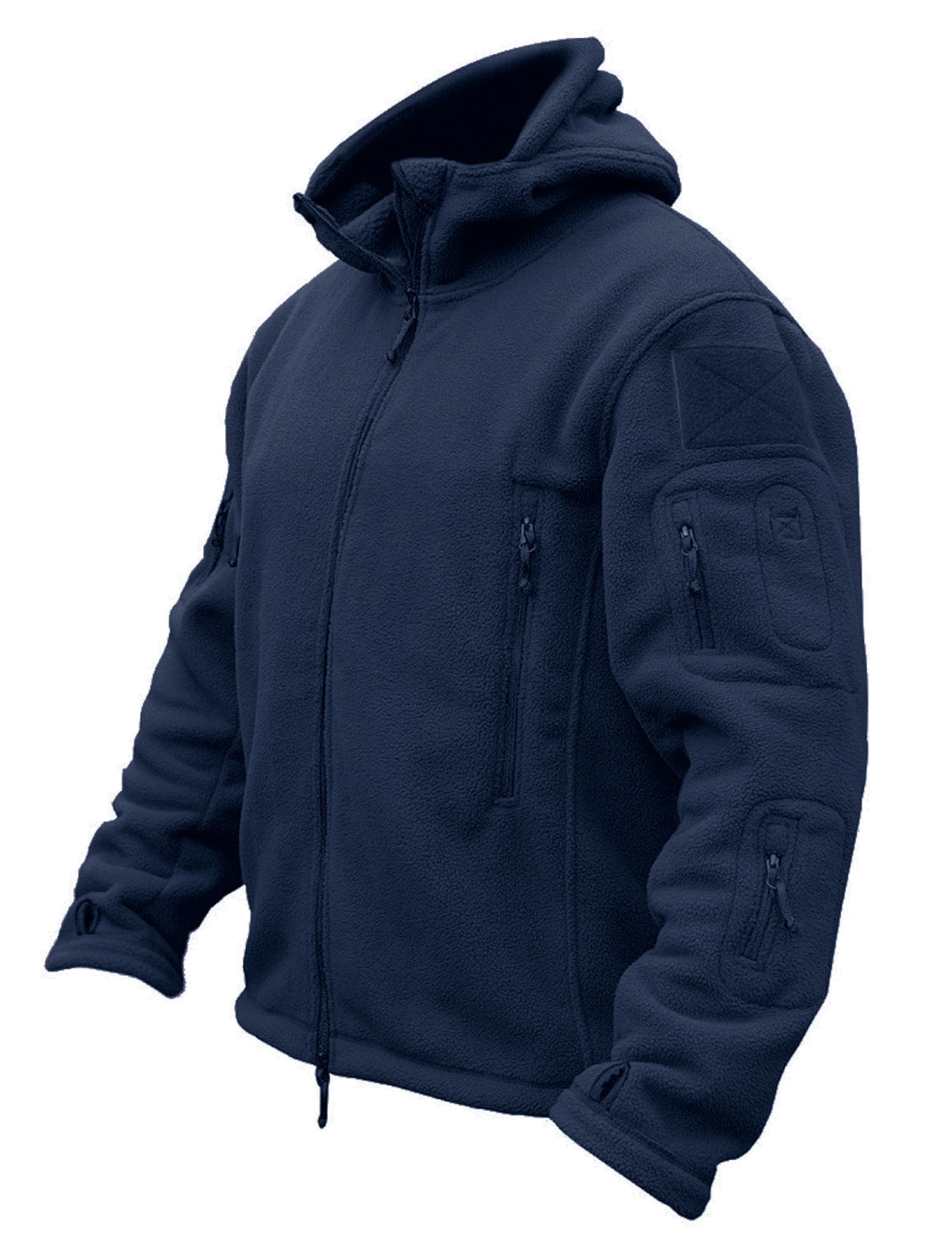 TACVASEN Herren Fleecejacke Military Outdoor Winddichte Jacke mit Kapuze