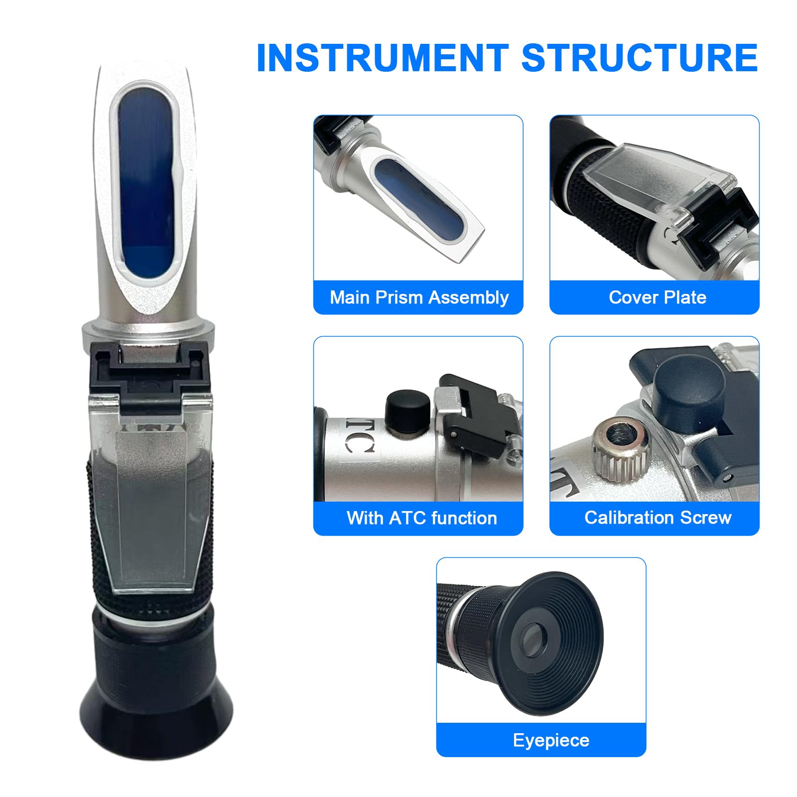Wine Refractometer Kit - Brix, Alcohol & Baume -4 Wine Refractometer Kit - Brix, Alcohol & Baume -4