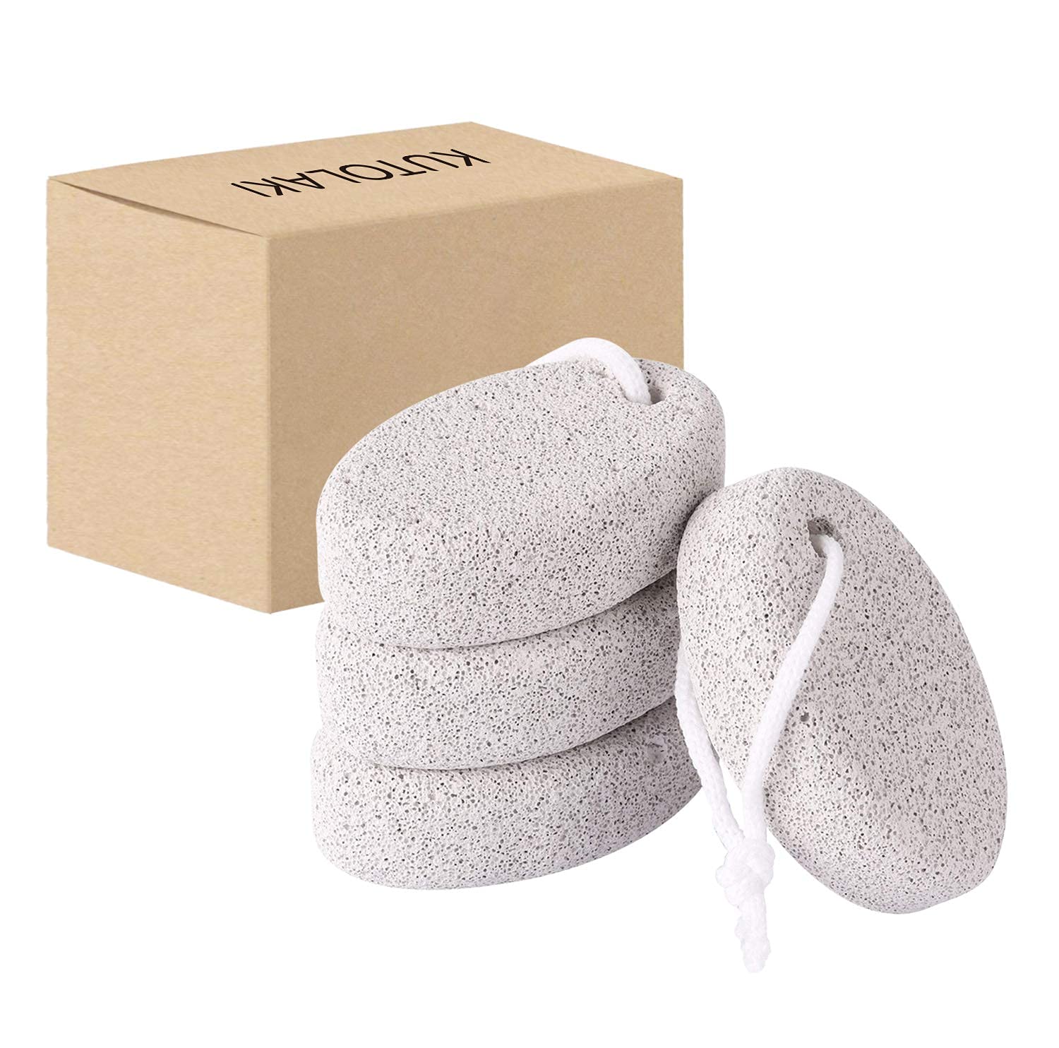 Pumice Stone for Feet 4 pcs, KUTOLAKI Natural Lava Pumice Stone, Pumice Scrubber Foot Stone Exfoliating Callus Remover, Pumice Stone Remove Dead Skin For Hand, Foot, Elbows : Beauty & Personal Care