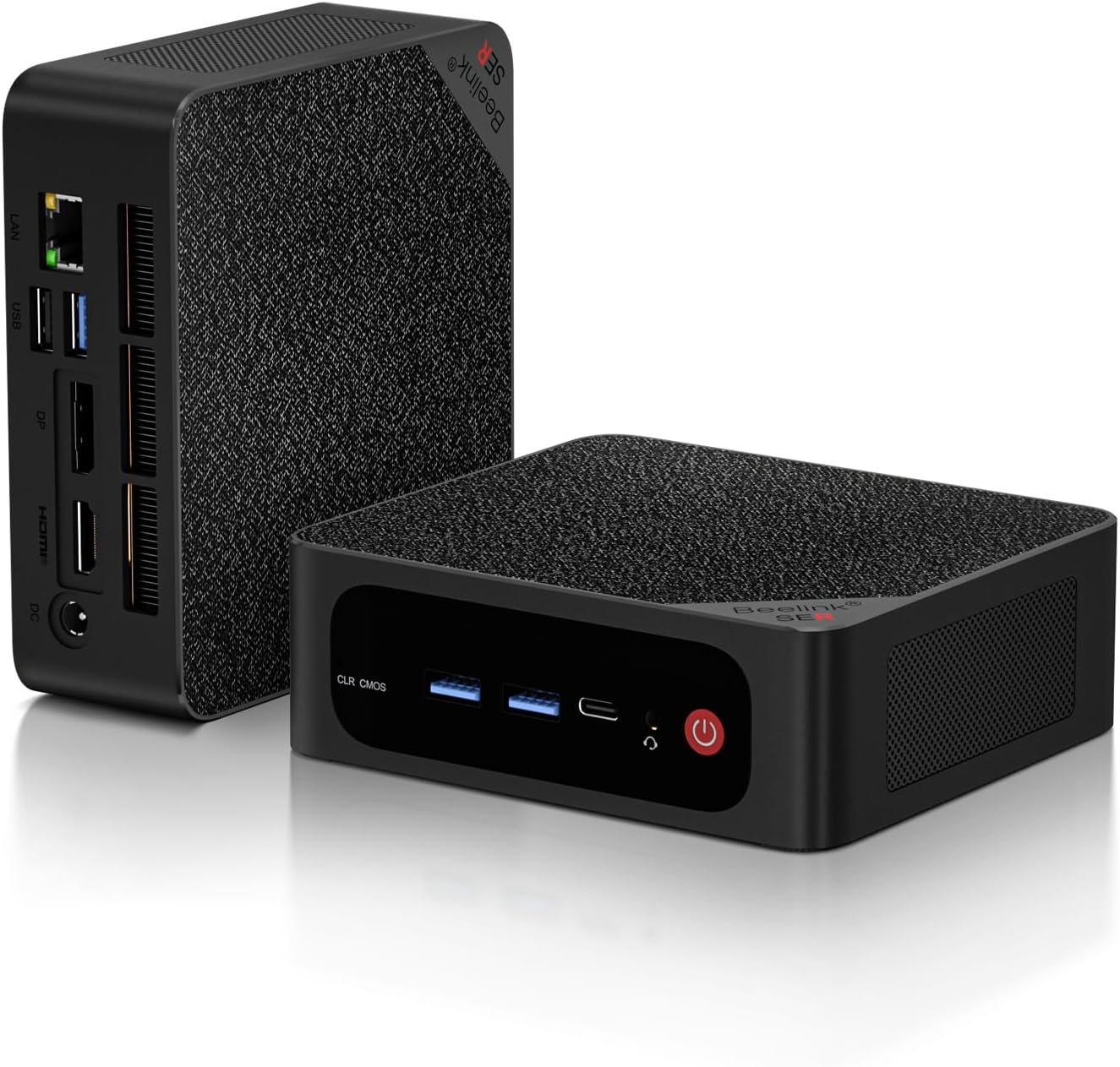 Beelink SER5 MAX Mini PC, AMD Ryzen 7 5800H(up to 4.4GHz) 8C/16T, Mini Computer 16GB DDR4 RAM 1TB NVMe SSD, Mini Desktop Computer 4K@60Hz Triple Display HDMI&DP&USB-C WiFi6/BT5.2/WOL/HTPC/W-11 Pro