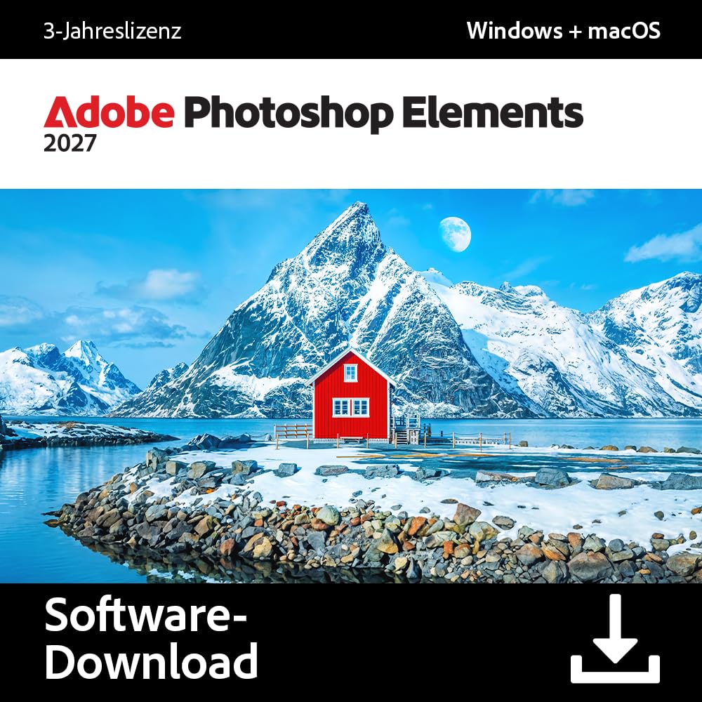 Adobe Photoshop Elements 2027 | 3-year term licence | 1 Device | 1 User | PC/MAC | Digital download
