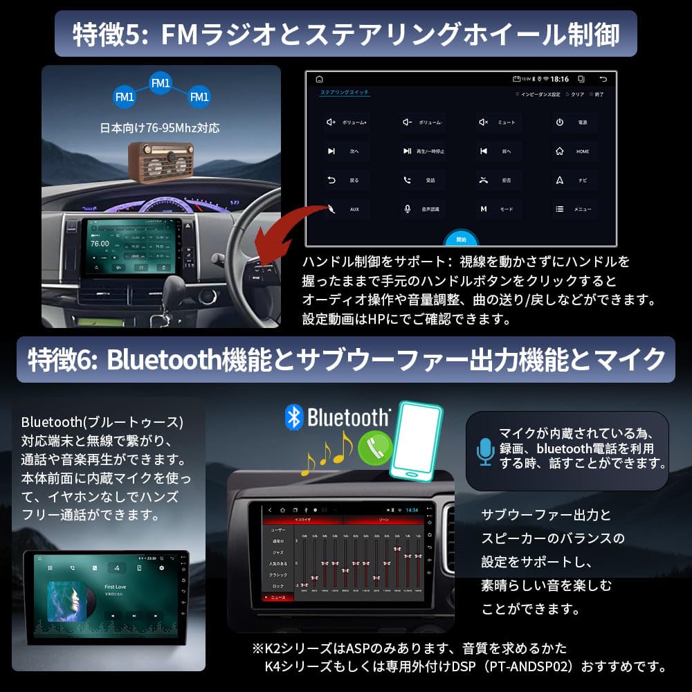 Amazon.co.jp: Pirara 2Din Android10.0カーナビ オーディオ体型ナビ