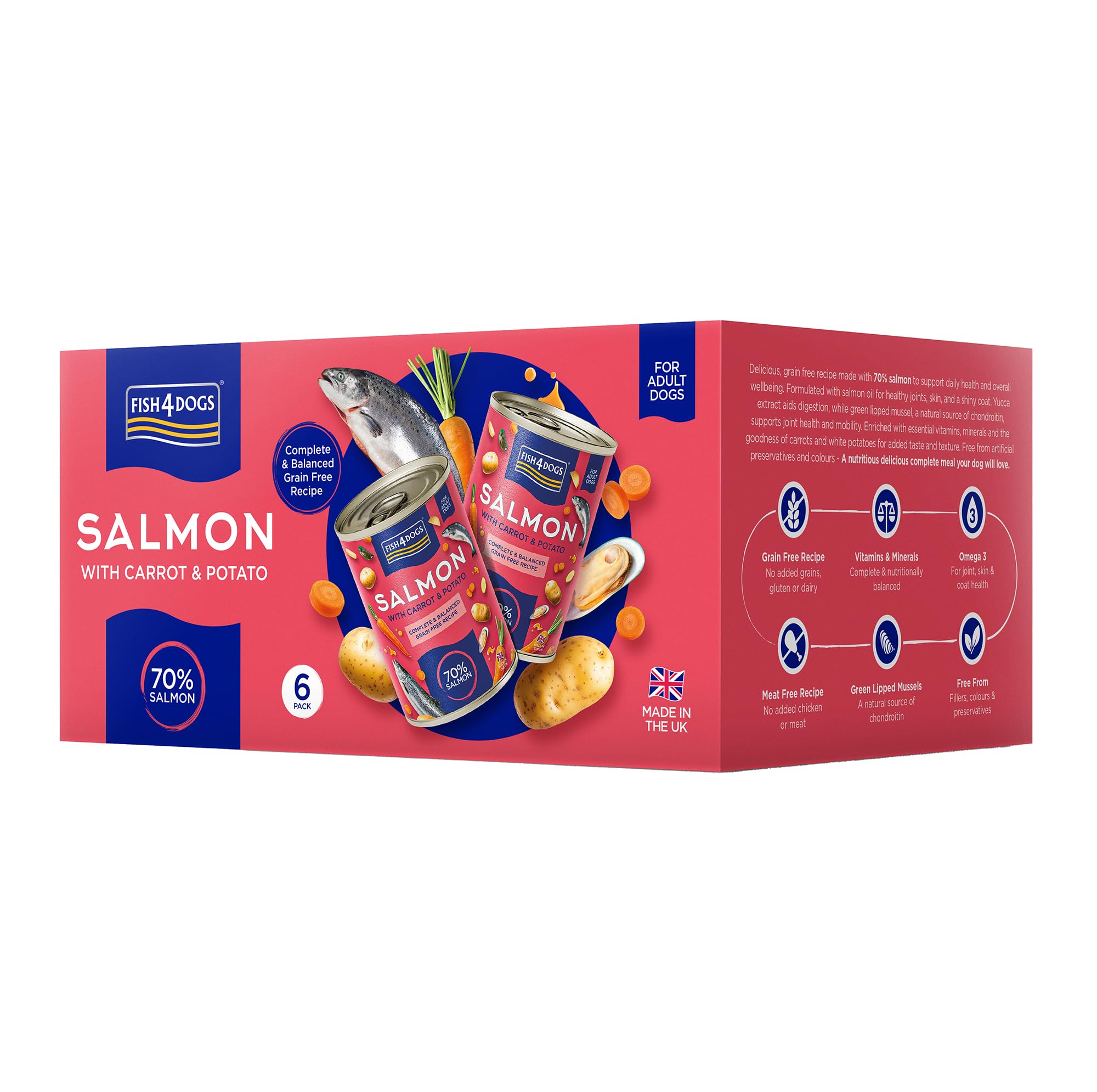 Fish4Dogs Salmon Wet Complete 395g x 12