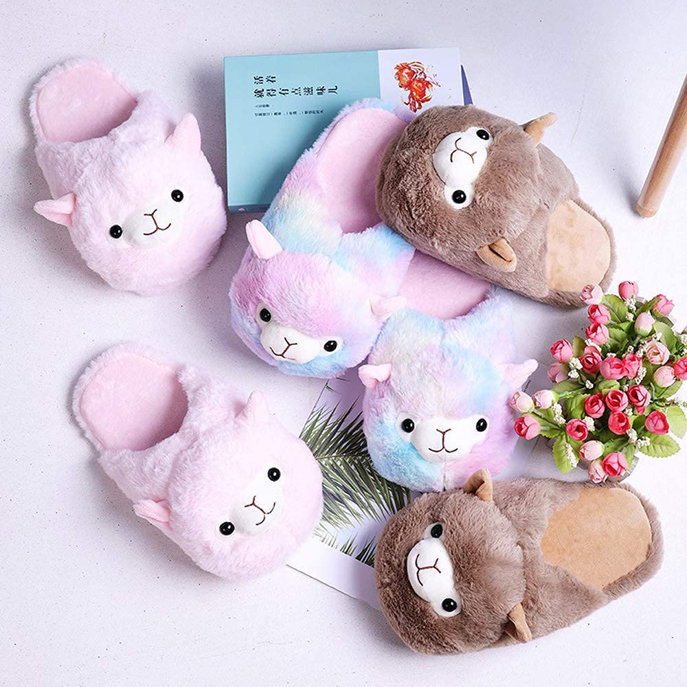 dressfan Lindas Unicornio Zapatillas Peluche Zapatillas Animale Zapatillas Unicornio Zapatillas niña Interior Zapatillas Espuma Zapatillas Niños Niñas