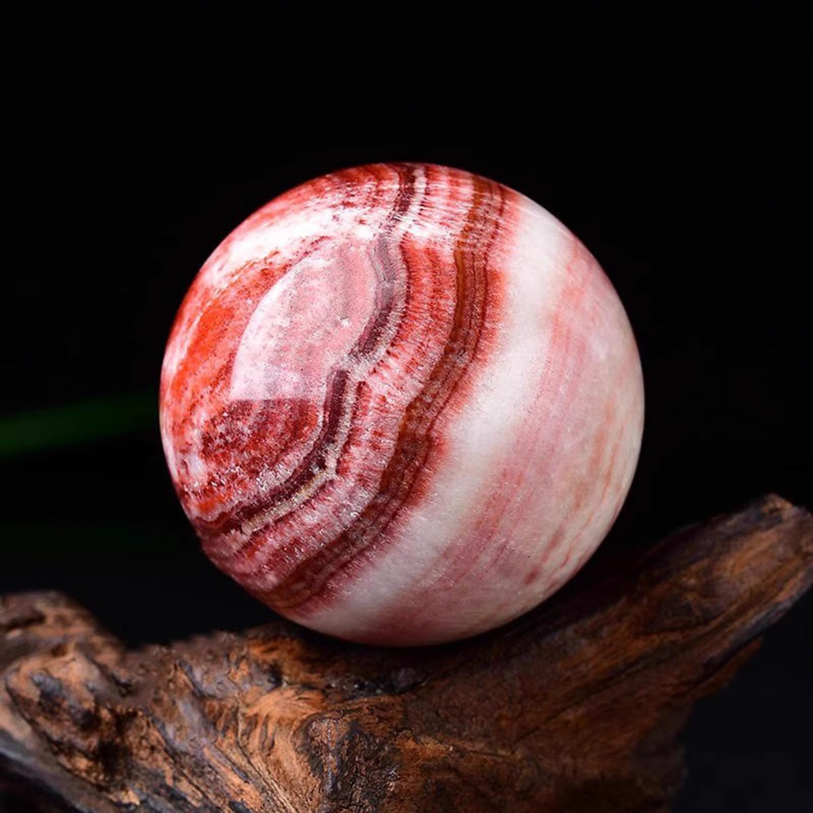 Naturalna czerwona kula z kamienia mięsnego(70mm)