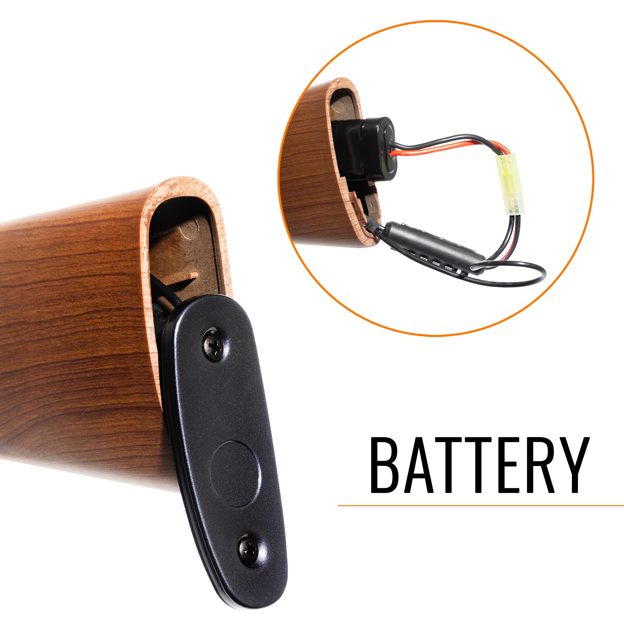 Fucile softair elettrico AK-47, POTENZA 0,9 JOULE, polimero effetto legno, gearbox metallo, caricatore 600 colpi, raffica/singolo, batteria Ni-MH 8.4V + caricabatterie inclusi
