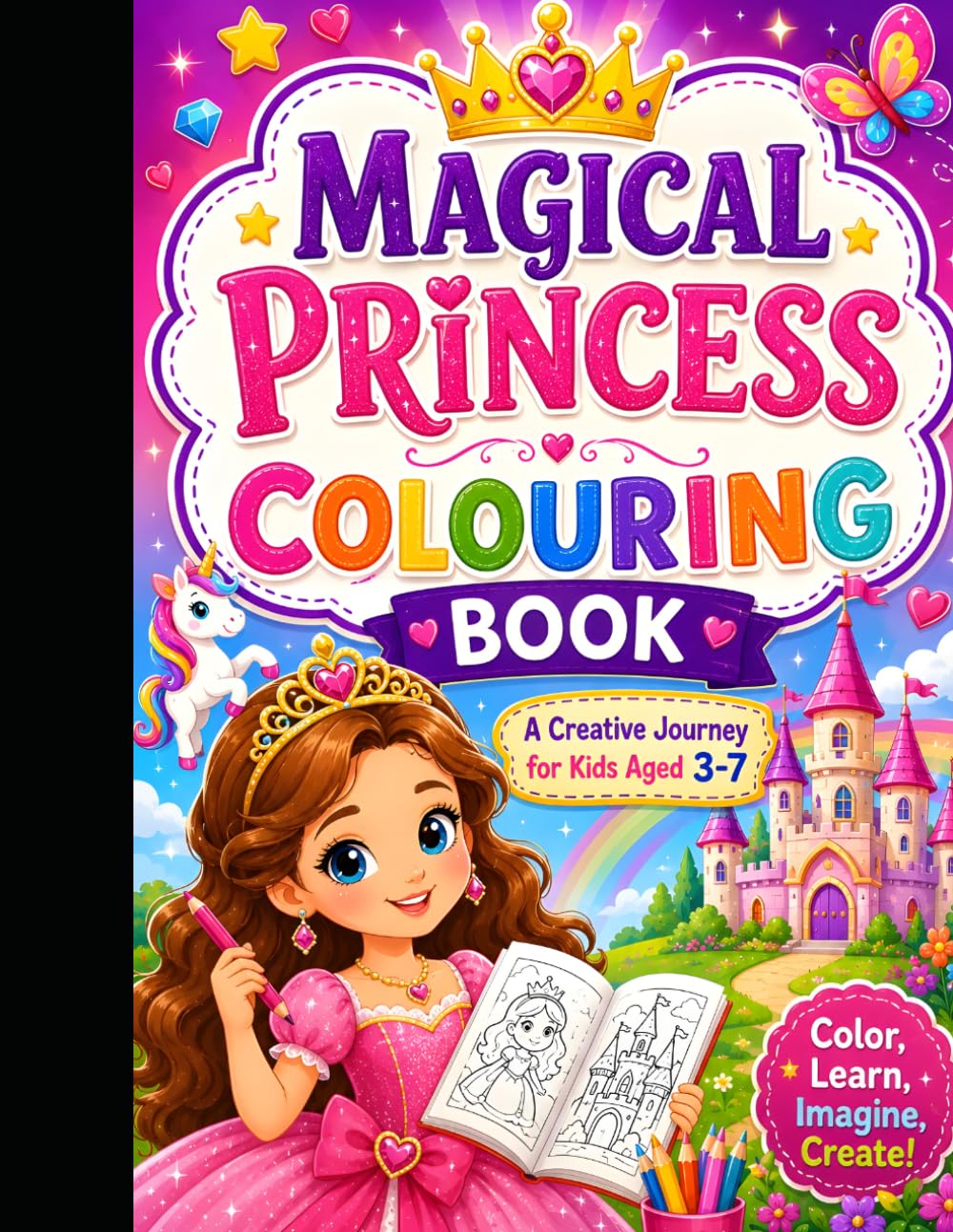 MAGICAL PRINCESS COLOURING BOOK: A Creative Journey for Kids Aged 3–7