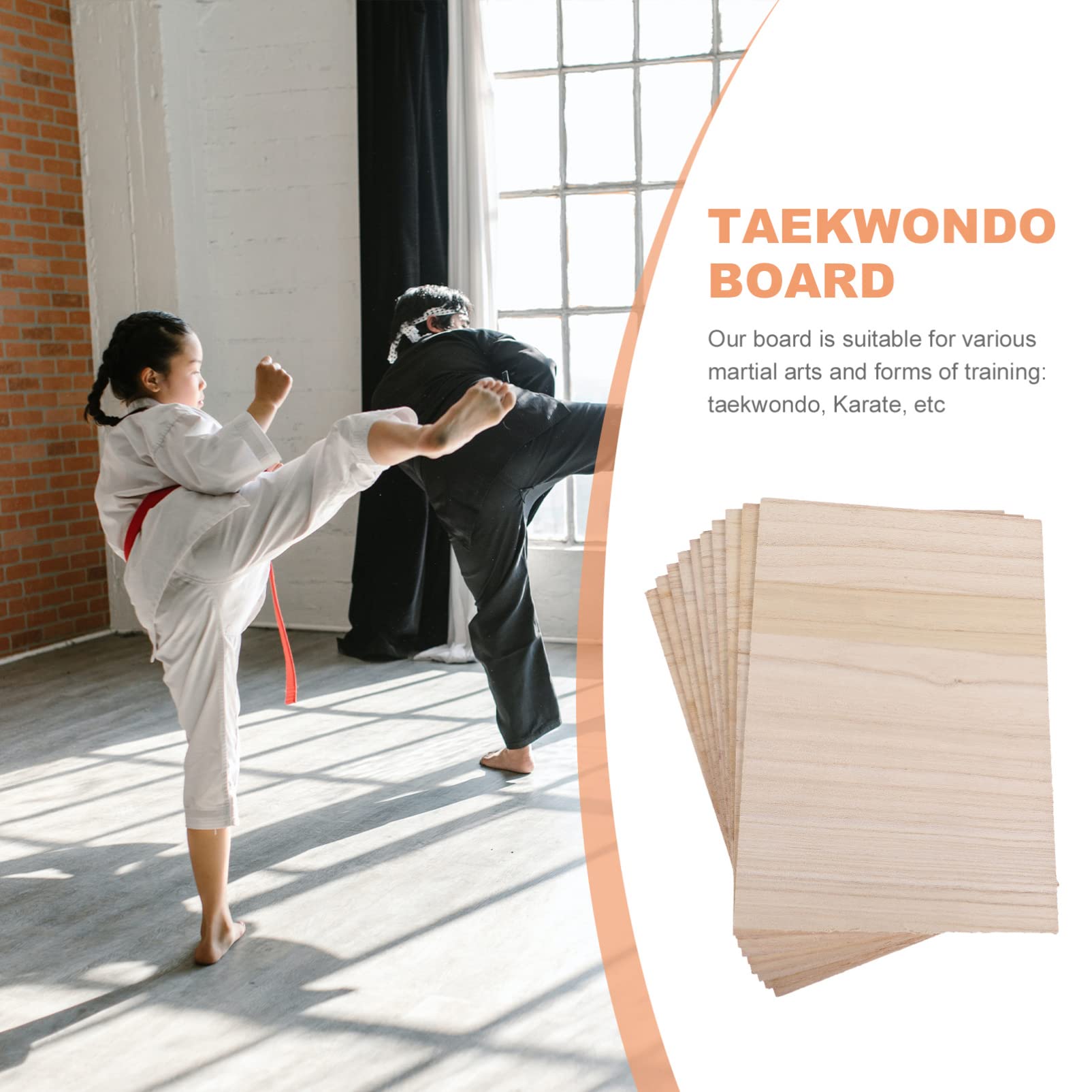 BESPORTBLE 10pezzi Tavola Da Karate in Legno Tavola Da Rottura Portatile Per Taekwondo Per Principianti Per Karate Per Esercitarsi Comoda