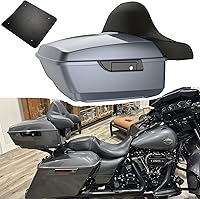 Vista 60 de Moto Onfire Harley Tour Pack King Tour Pack Accesorios Respaldo Pad Fit para Harley Touring 1997+ (Manchado Rojo (Brillante))