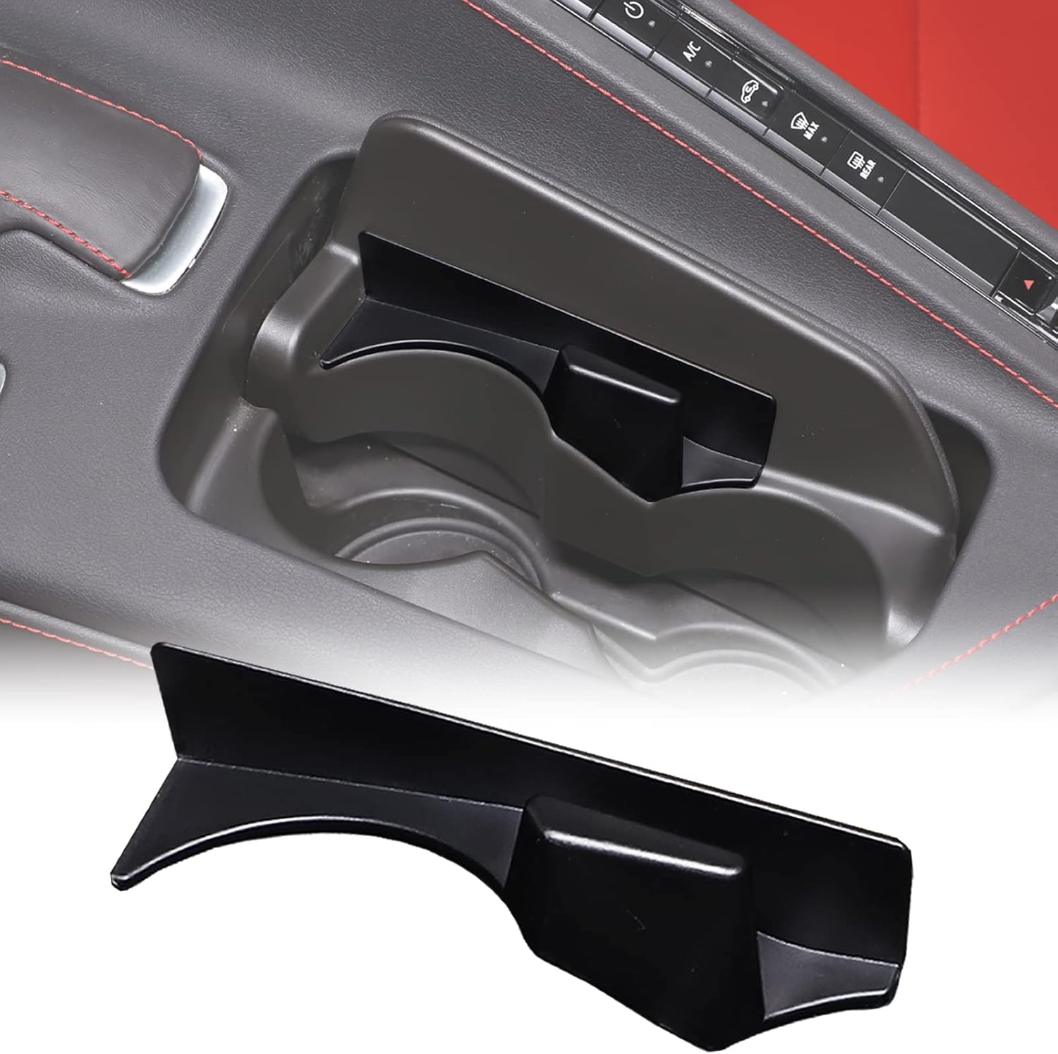 Cup Holder Inserts Compatible with Chevrolet Corvette C8 2020-2023 Z06 Z51, Cup Holder Expander for Car, Cup Holder Pocket Organizer, Shelves Designed for Things Like Phones and Glasses, C8 Accessory