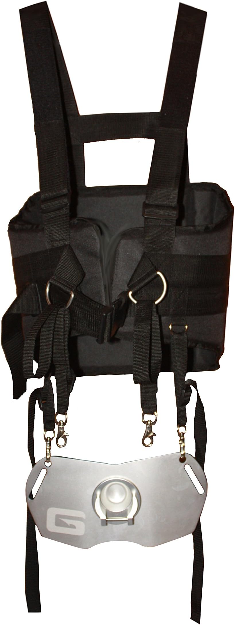 Gaffer Sportfishing Tournament Series Offshore Shoulder Harness with Alloy Plate, Grey