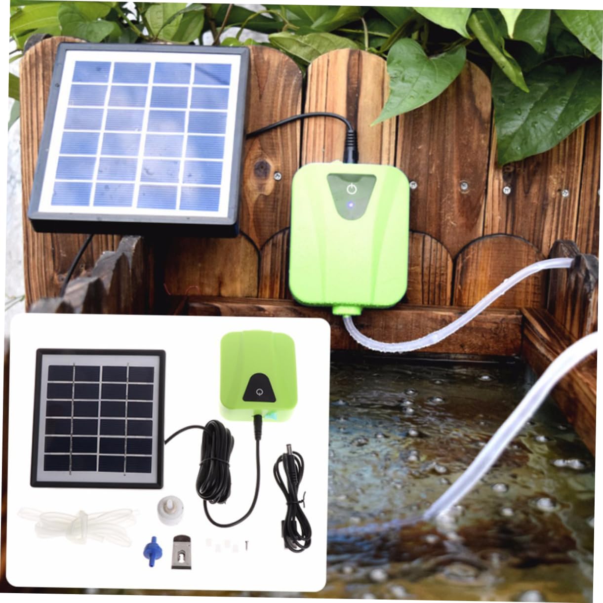 BESPORTBLE Pompe à Air Solaire pour Aquarium Étang Et Hydroponie Aérateur Silencieux avec Régulateur Économique pour Petits Et Moyens Réservoirs