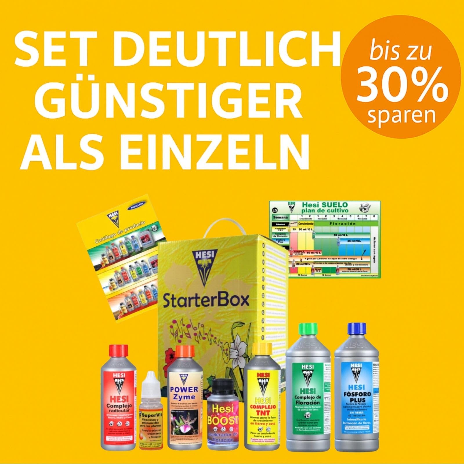 Weedness Hesi Dünger Starter Kit Erde Groß - Grow Pflanzen Orchideen NPK Bio Kit Naturdünger Anbau Indoor Outdoor Bonsai Organischer