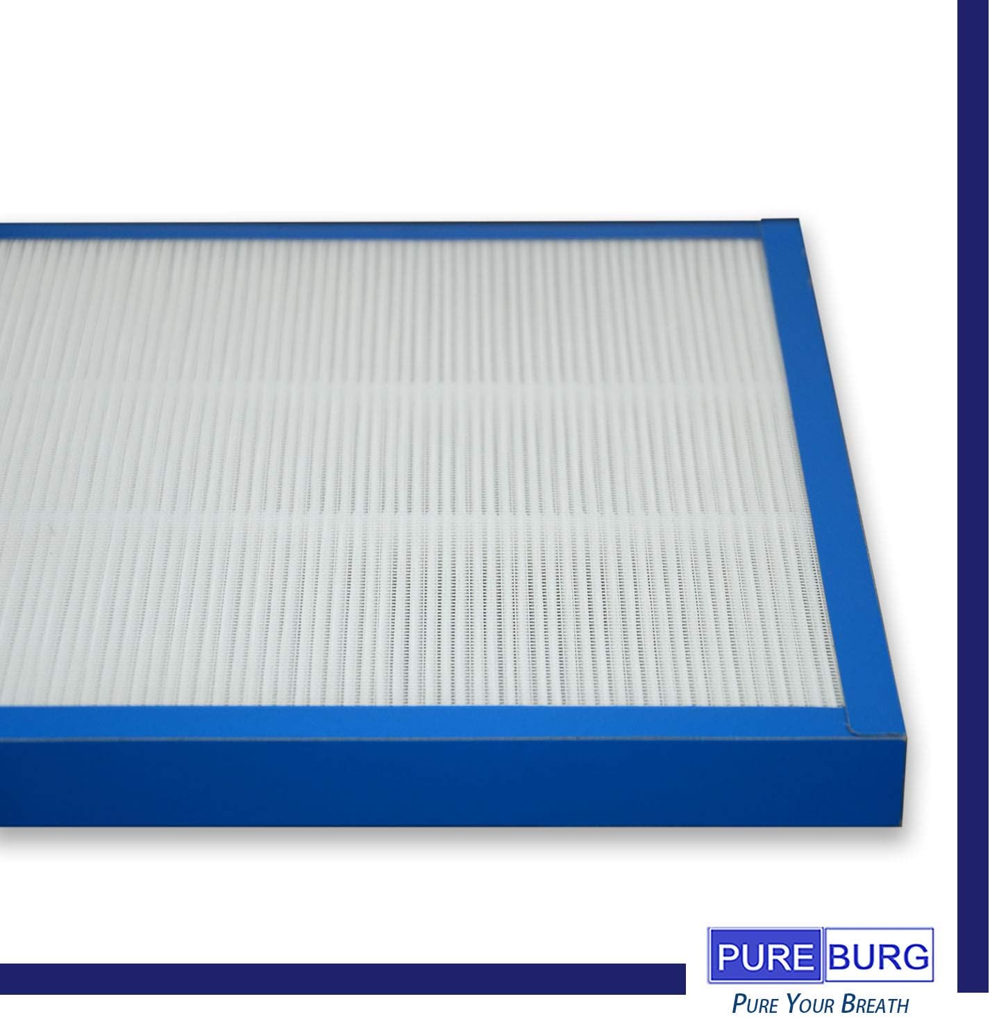 PUREBURG AF-100FL Replacement Filter Compatible With HoMedics Hypoallergenic AF-100 HEPA Air Purifier, 1-Pack H13 HEPA Air Clean Dust