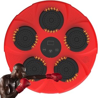 Dosodo Boxing Machine, Music Boxing Machine, One Punch Boxing Machine Wall Target Boxing Machine with 6 Lights And Bluetooth Sensor, Boxing Training Equipmen