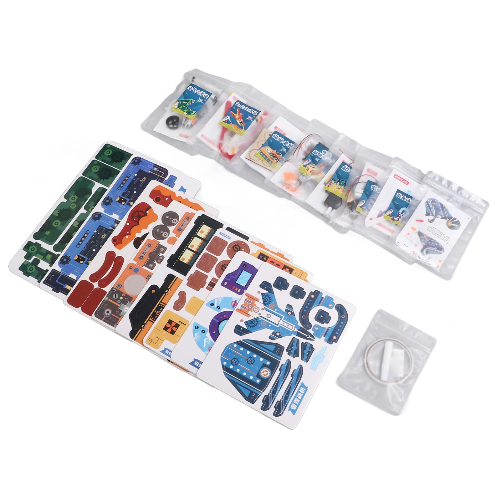 Kit STEAM Giocattolo da Costruzione Educativo Progetti Fai da Te per Bambini 8 unità Affidabile Materiale in Legno EVA