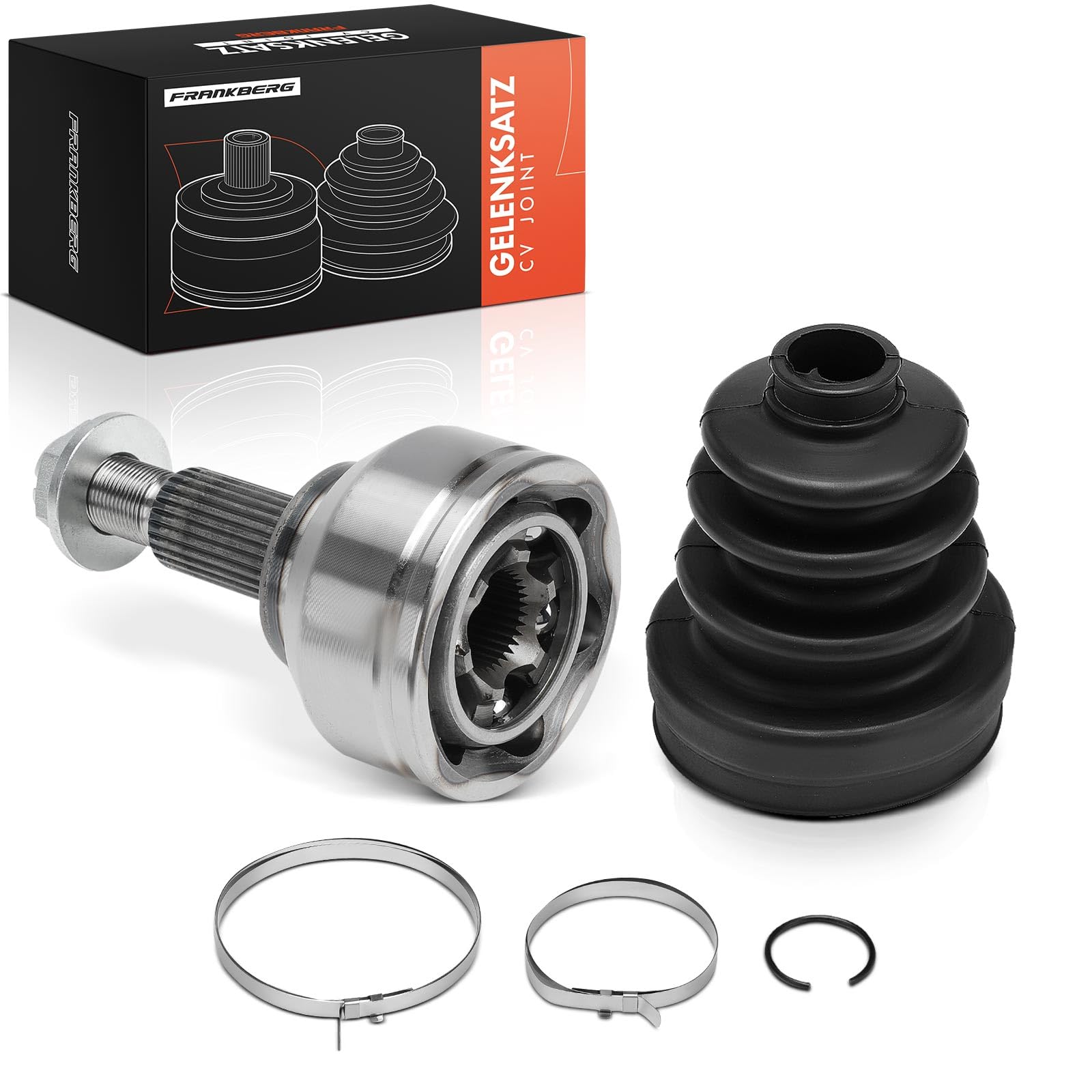 Frankberg Kit de junta homocinética del lado de la rueda delantera | Compatible con: Laguna II Grandtour KG0/1, Laguna II BG0/1