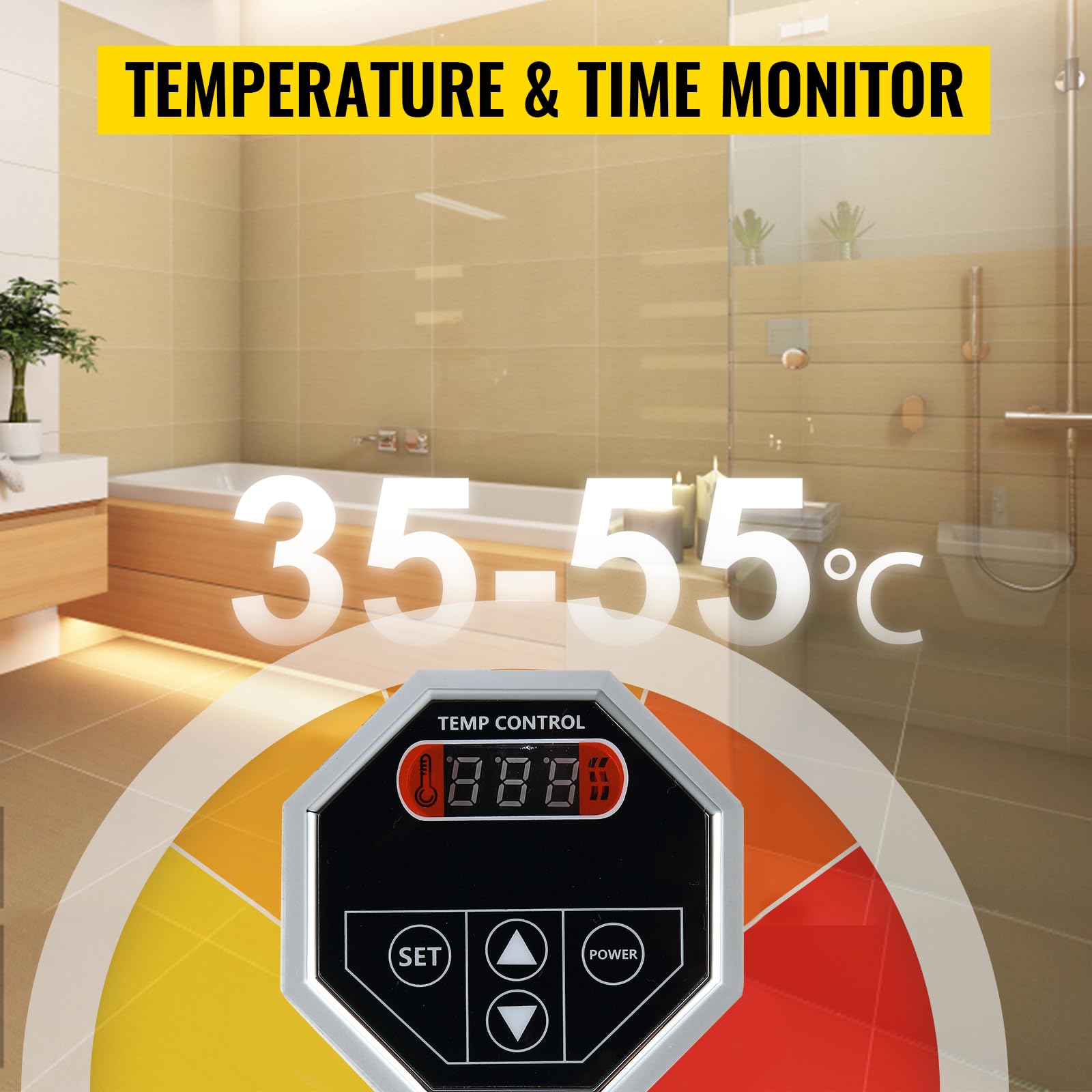 6KW Generatore di Vapore Sauna Home Spa Doccia Generatore di Vapore per Bagno Turco di Piccolo Volume con Controller Digitale