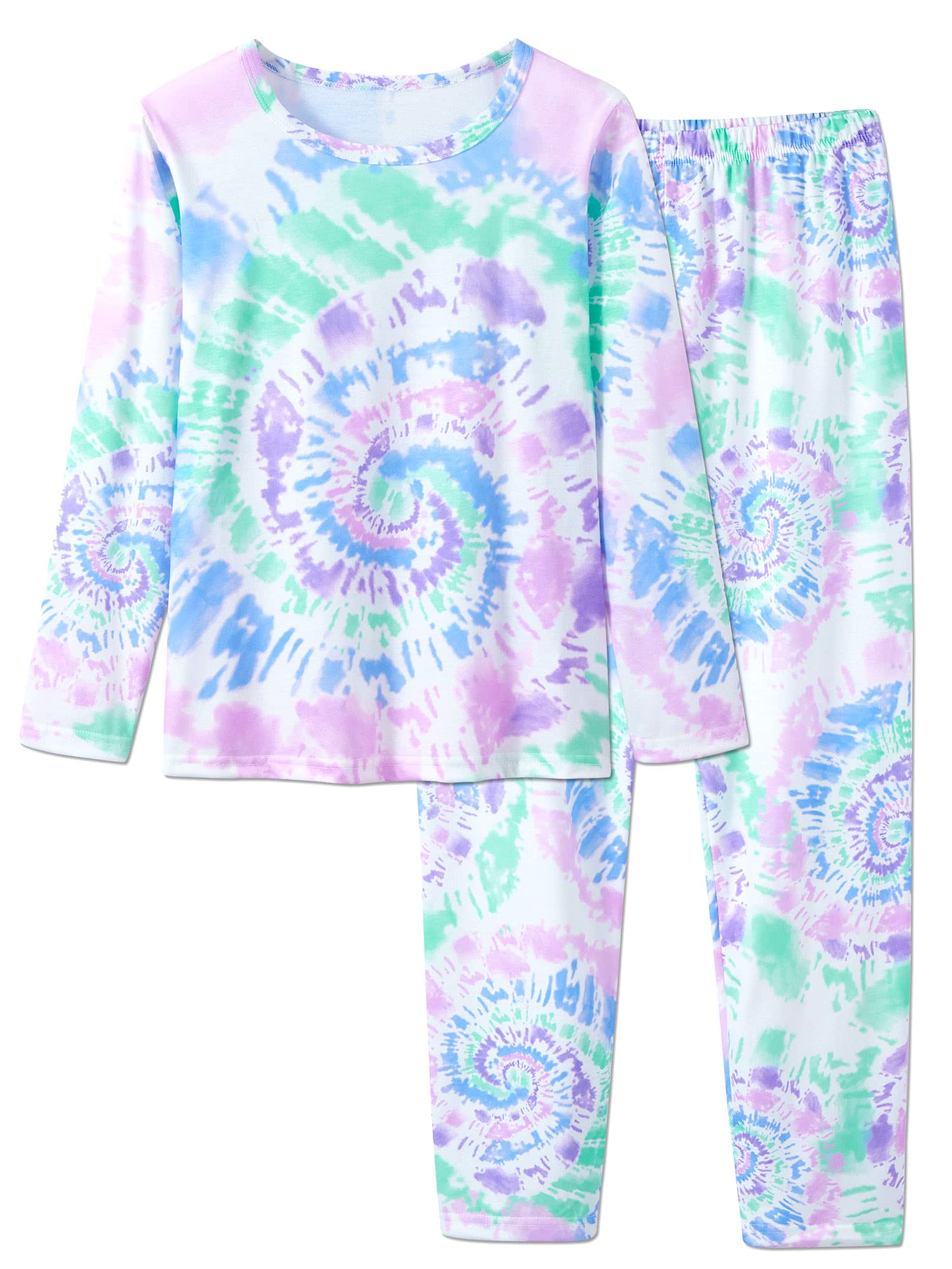 Beezizac Girls Pajamas Cute Print Short/Long Sleeve Pants Set Size 6-18
