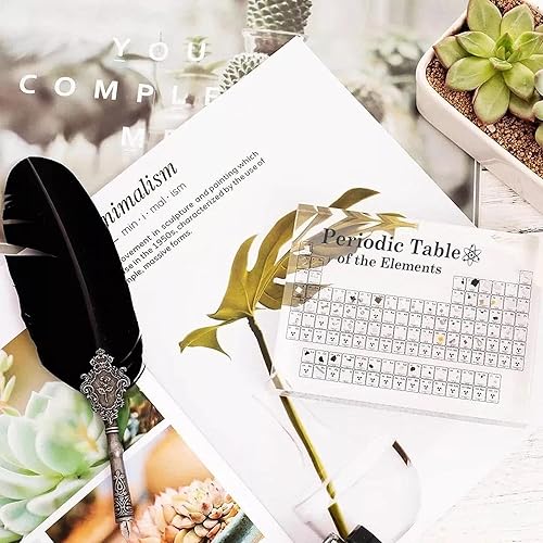 Miniatura 5 de Tabla periódica con elementos reales en el interior, pantalla periódica acrílica de 6 x 4.5 x 1 pulgadas con 83 elementos reales, decoración de