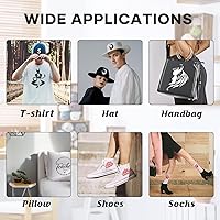 Vista 7 de HTVRONT - Rollo de vinilo termotransferible, 12 in x 8 ft para diseños en camisetas, fácil de cortar y despegar, para planchar y todas las máquinas