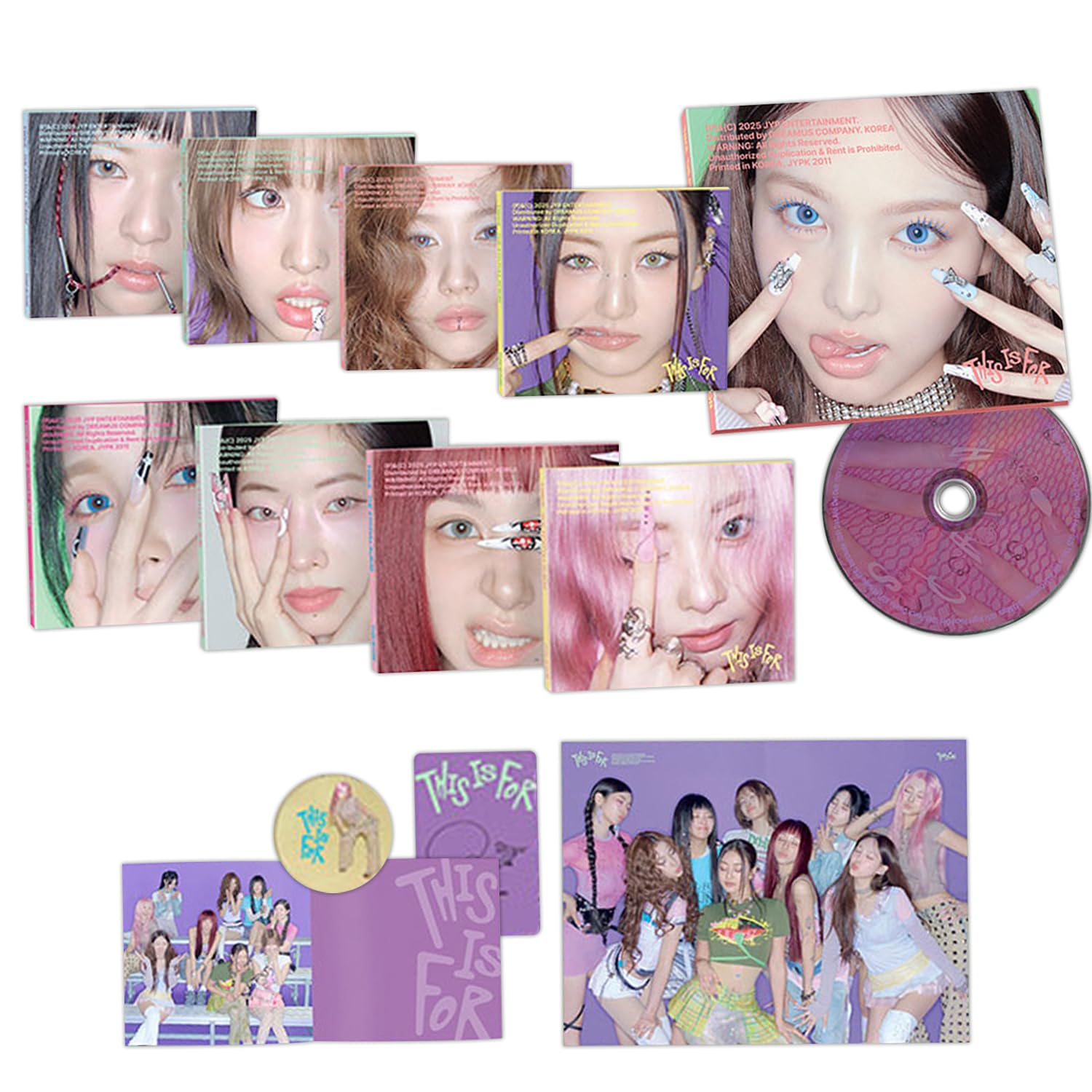 TWICE - The 4th Full Album [THIS IS FOR] (DIGIPACK Ver. / Random) Cover + Photobook + CD-R + Folded Poster + Sticker + 5 Extra Photocards