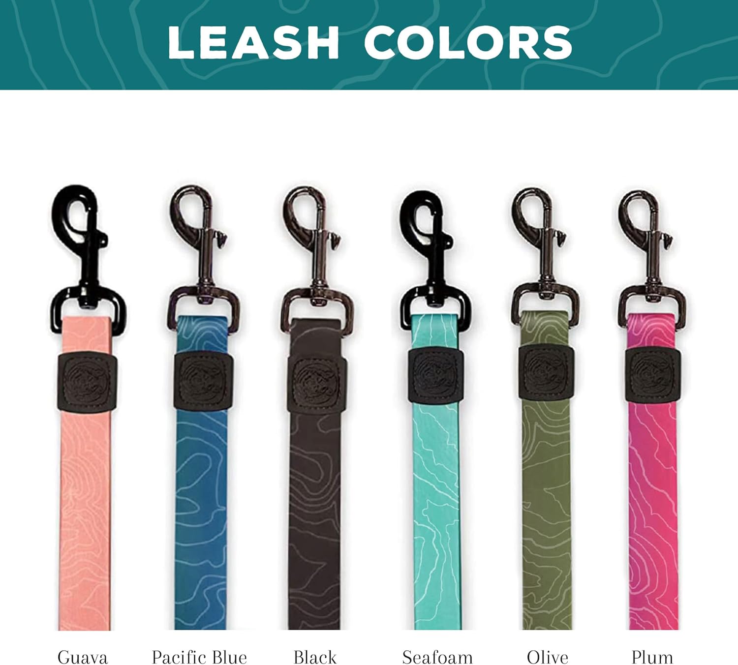 Wilderdog Waterproof Dog Leash - Repels Water & Dirt - Pacific Blue