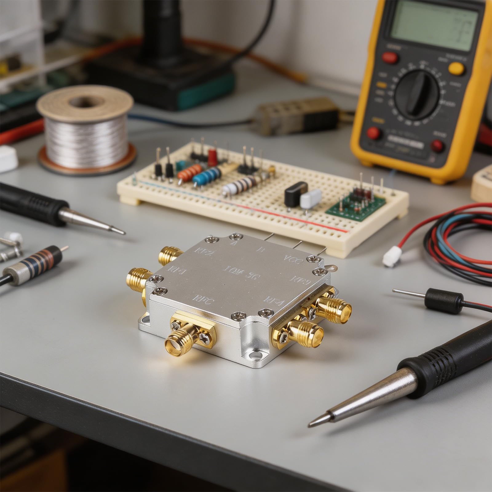 Séparateur de matériel de communication avec interfaces SMA, répartiteur de puissance 1 à 4, module 50 Ohm, 10 MHz à 3 GHz, entrée 1 W pour projets de routage de laboratoire