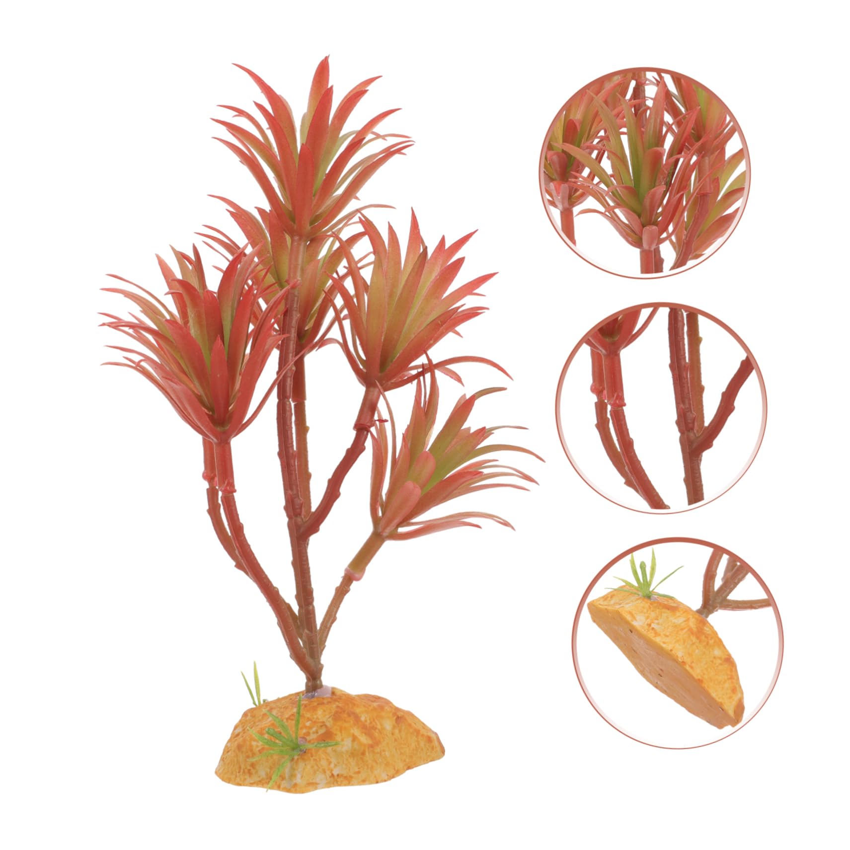 YARNOW 4piezas Planta Artificial para Acuarios y Terrarios Decoración De Paisaje Plástico Seguro para Peceras De Agua Dulce y Salada Accesorio Lifelike para Reptiles y Peces Modelo Qm