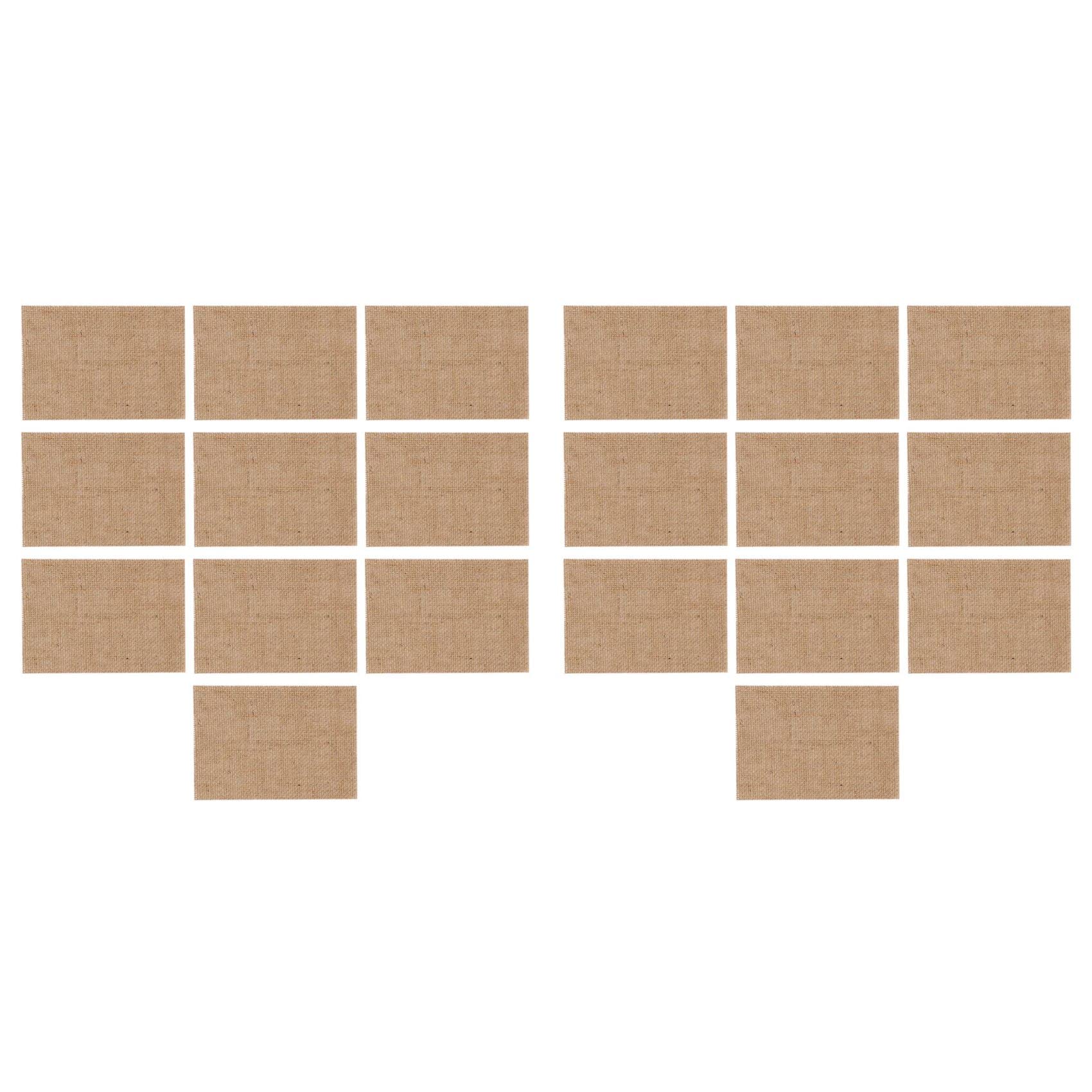 Hndhbfgrt 20 Pcs Natural Hessian Burlap Place Mat Table Placemats Coaster Dining Decor