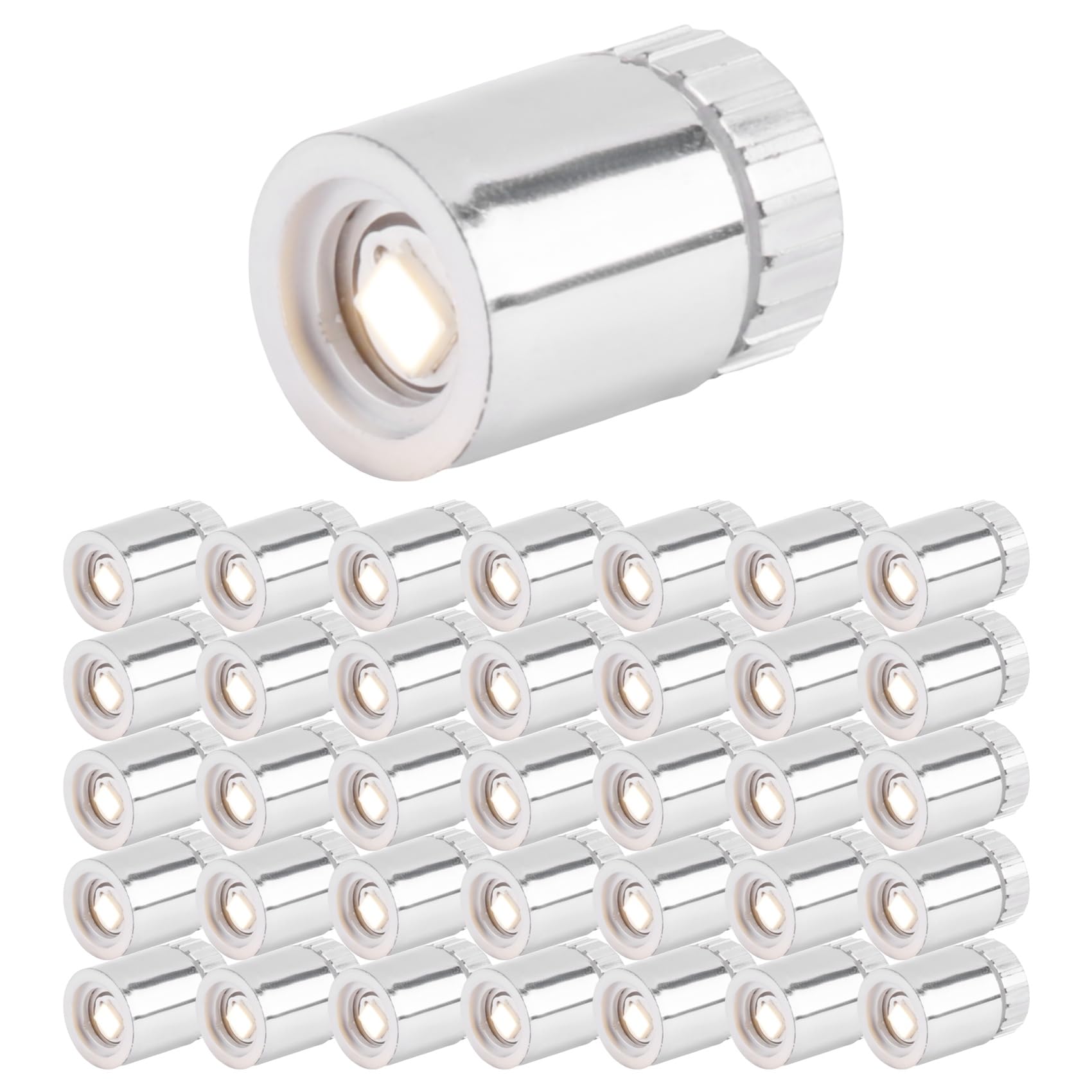 Blisfulhoks 36Pcs Miniature Lights for Dollhouse,Miniature LED Lights for Handcraft,Mini Spot Lights Battery Operated(Warm White)